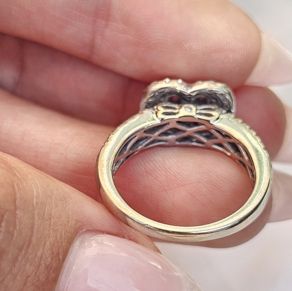 14kt White Gold and 1tcw Diamond Heart Ring - Picture 5 of 6